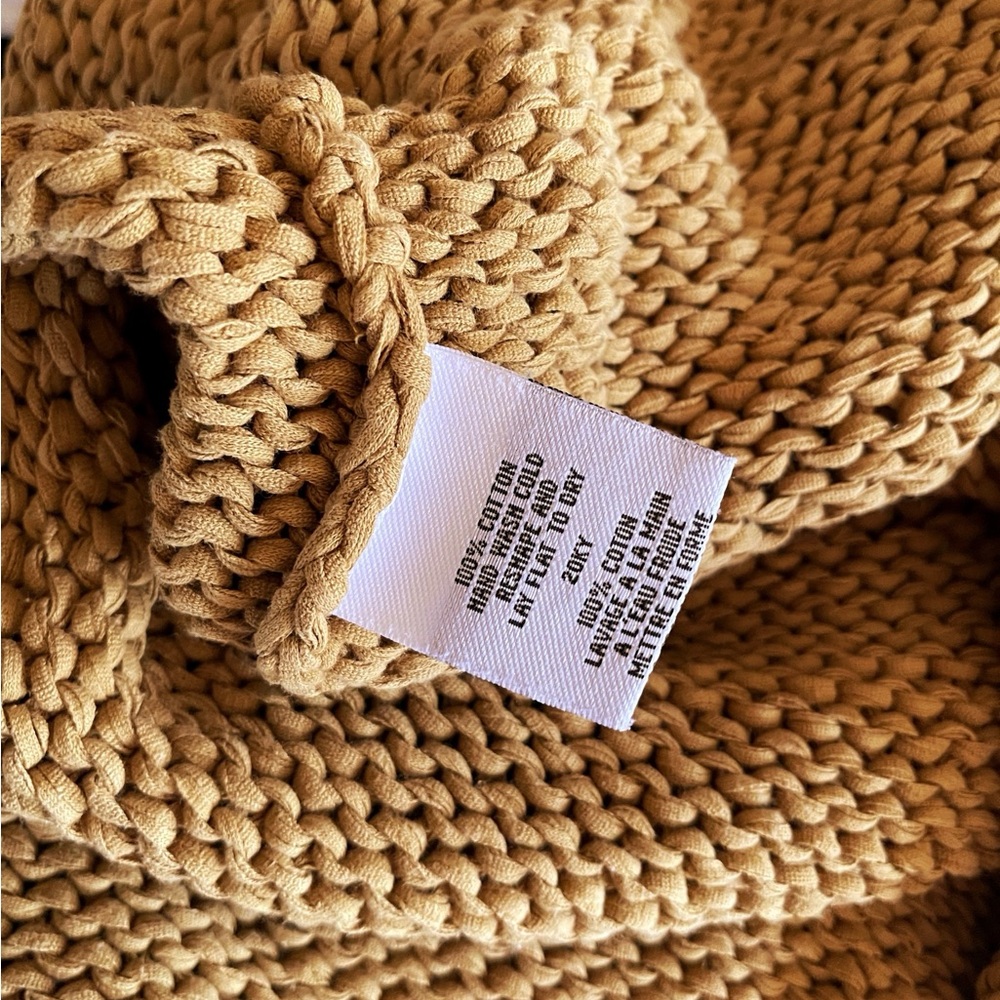 Vintage Gold Camel Crochet Knit Top - Picture 6 of 6